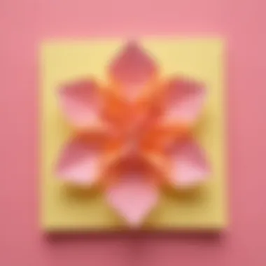 Origami Flower Sticky Note Art