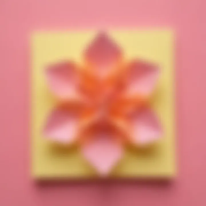 Origami Flower Sticky Note Art