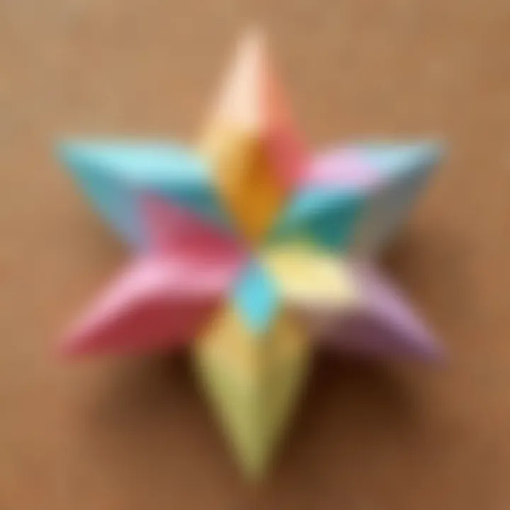 Origami Star Sticky Note Art