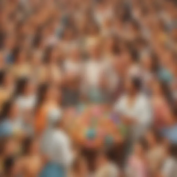 Families celebrating Easter together with ovos de Páscoa