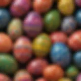 Traditional Brazilian Easter eggs decorated with colorful designs