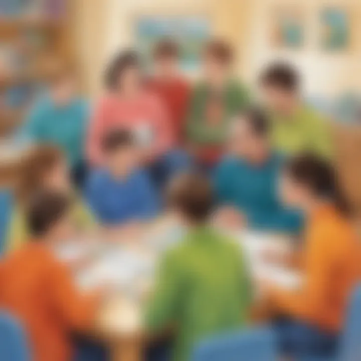Support group meeting for parents of children with autism