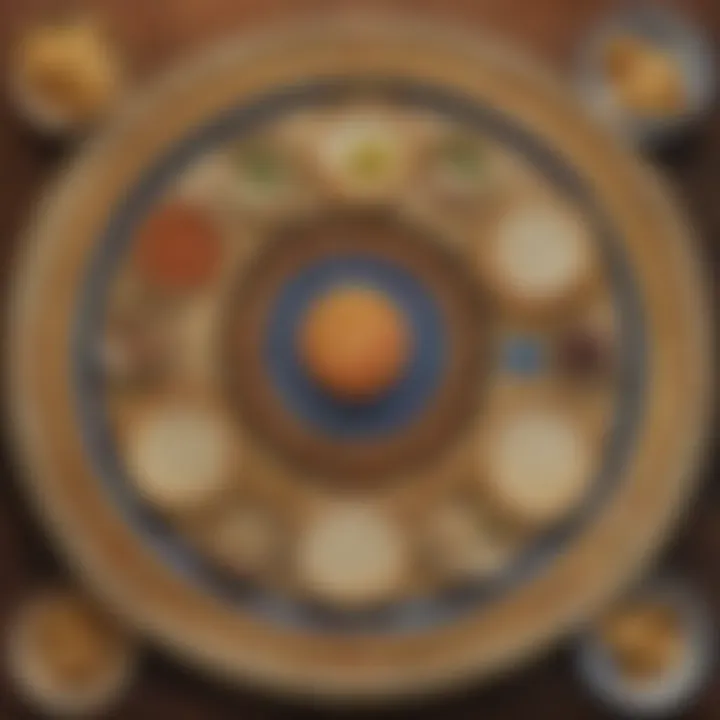 Symbolic representation of the Passover Seder plate