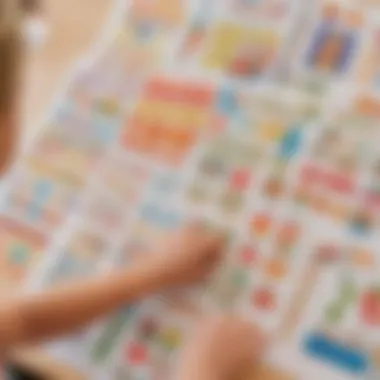 Kindergarten classroom displaying various patterning activities