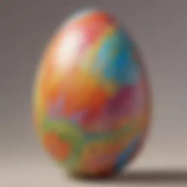 Abstract Artistry on Easter Egg Artistic Abstract Personalized Easter Egg