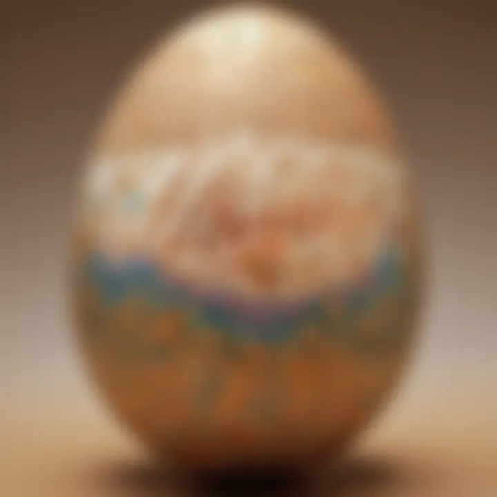 Intricate Calligraphy on Personalized Easter Egg