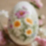 Elegant Easter Egg with Floral Personalization