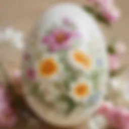 Elegant Easter Egg with Floral Personalization