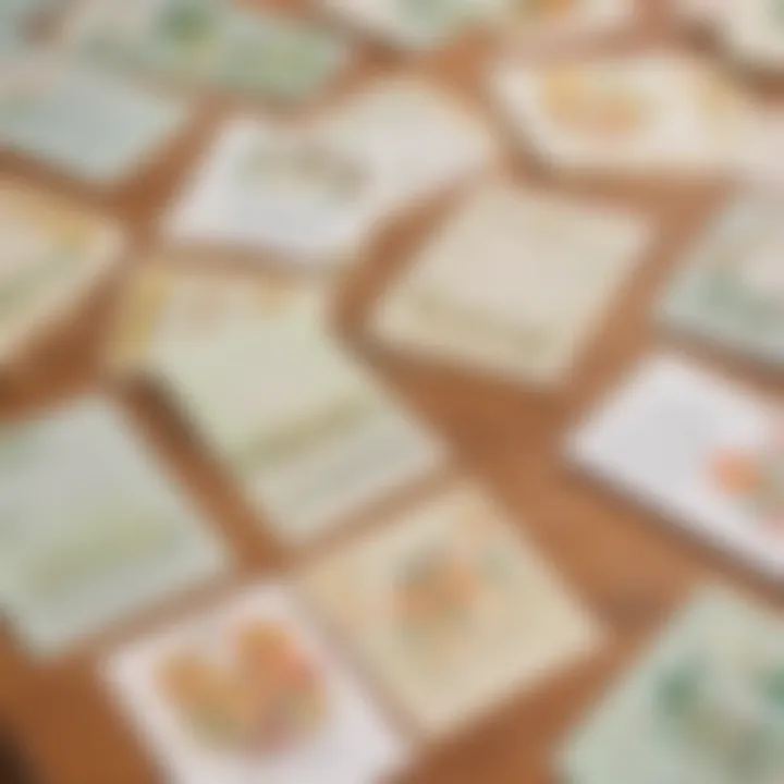 Personalized retirement cards with handwritten notes expressing gratitude.
