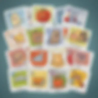 Phonics Cards for CVC Learning Illustration of phonics cards with CVC words for kindergarten