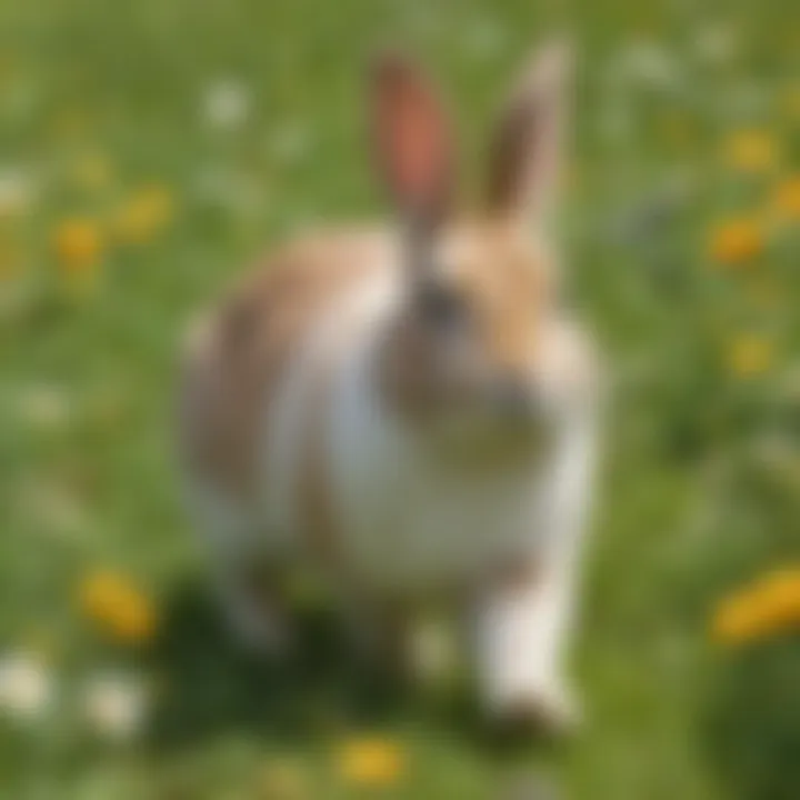 Playful Easter Bunny Frolicking in a Meadow