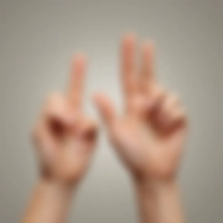 Sophisticated sign language symbol for politeness