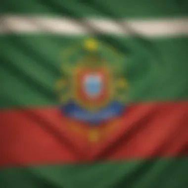 National Pride Infused with Local Greetings Portuguese Brazil Flag with Greeting Phrases Overlay