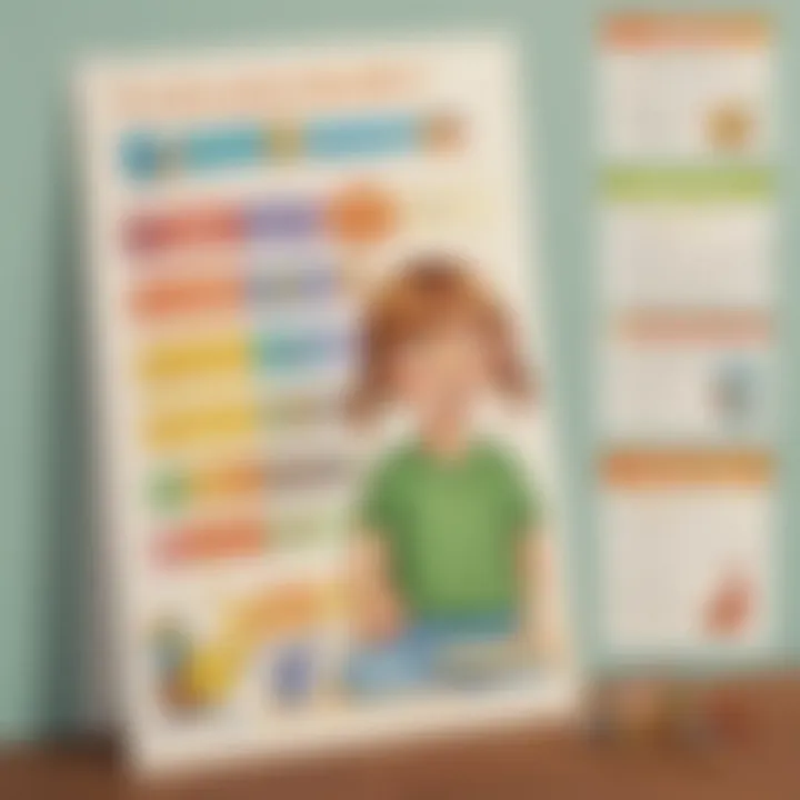 Chart showcasing positive behaviors and rewards