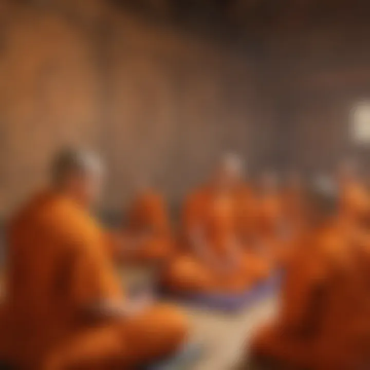 Buddhist Monks in Meditation