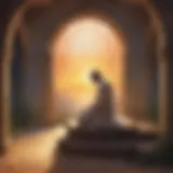 Meditative Reflection on Seeking Forgiveness Illustration depicting a solitary figure in deep contemplation