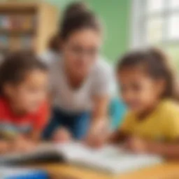 Children engaging in a literacy activity