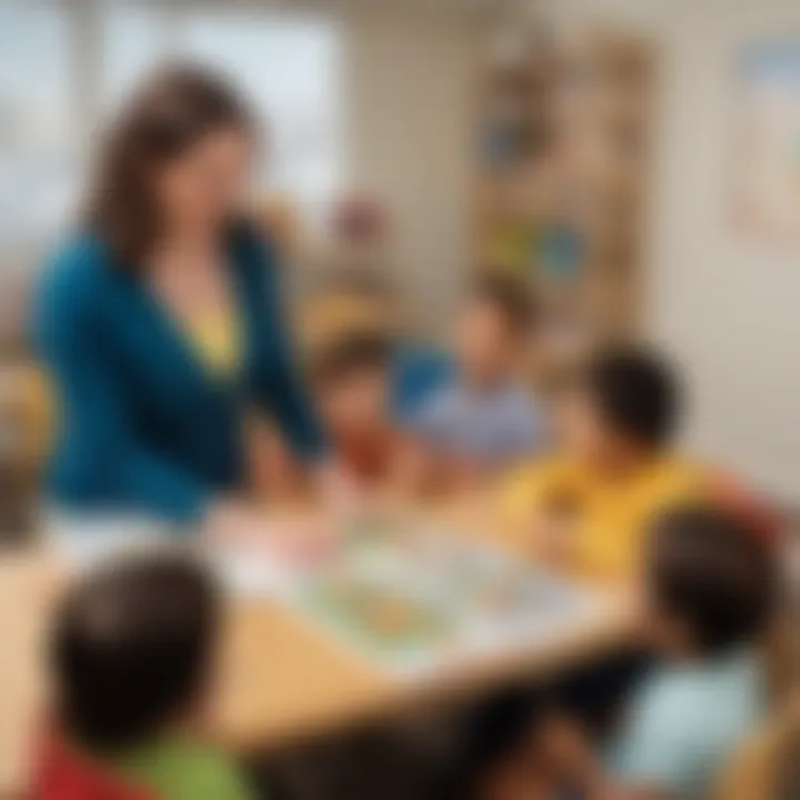 Educator leading an interactive reading session