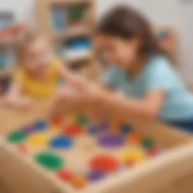 Children engaging with sensory bins, enhancing creativity and learning