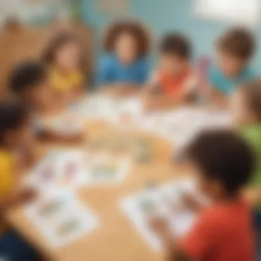 Fostering Creativity and Critical Thinking in Young Learners Group of preschoolers engaging in a creative activity prompted by open-ended questions
