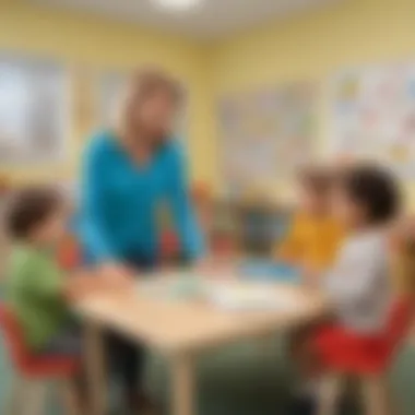 Interactive Learning Environment in Preschool Preschool teacher facilitating discussion with open-ended questions