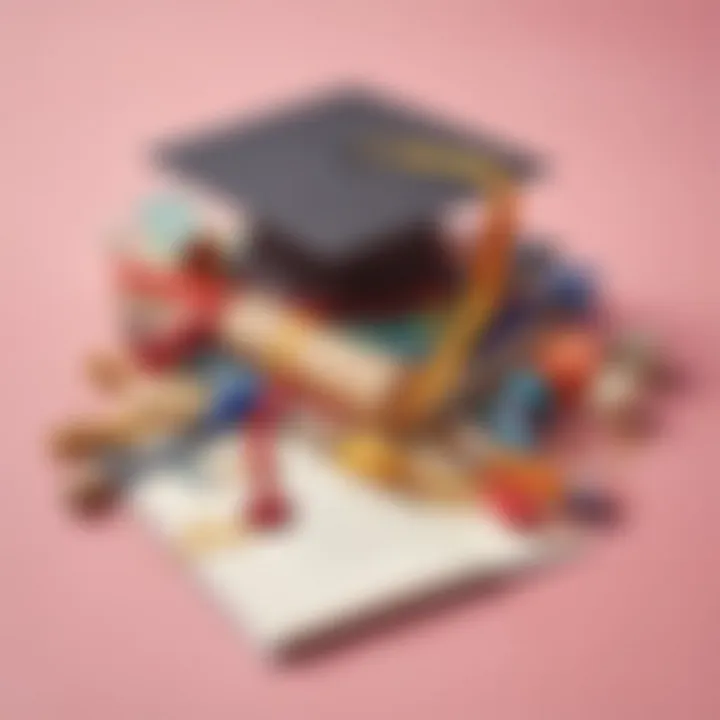 Crafting materials for making preschool graduation cards