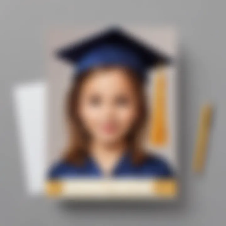 Personalized graduation card with child's name and photo