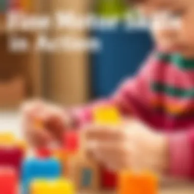 Fine Motor Skills in Action Close-up of a child using building blocks