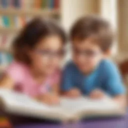 Illustration of colorful easy readers designed for children