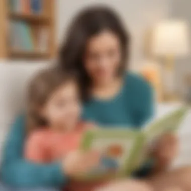 Parent-Child Reading Interaction A parent and child engaged in reading together