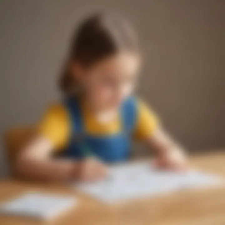 Illustration of a child solving a Sudoku puzzle