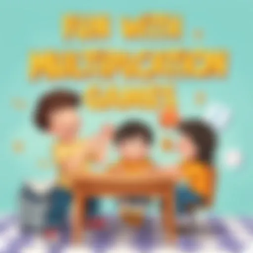 Children engaging in a fun multiplication game