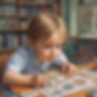 Brain Teasers Child solving puzzles and brain teasers