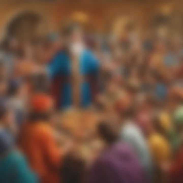 Illustration of Purim Charity Giving