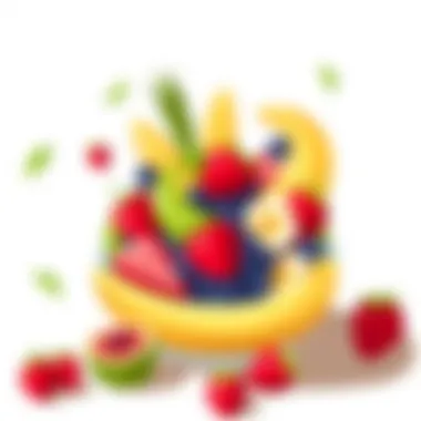 A creative fruit arrangement that doubles as a centerpiece.