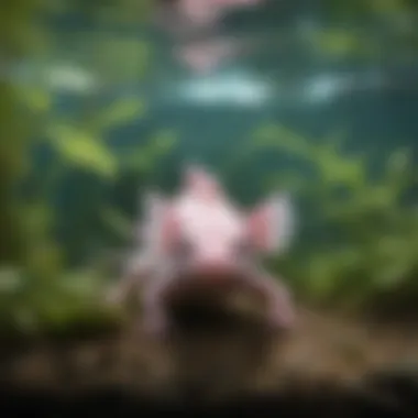 A quirky axolotl regenerating its limbs