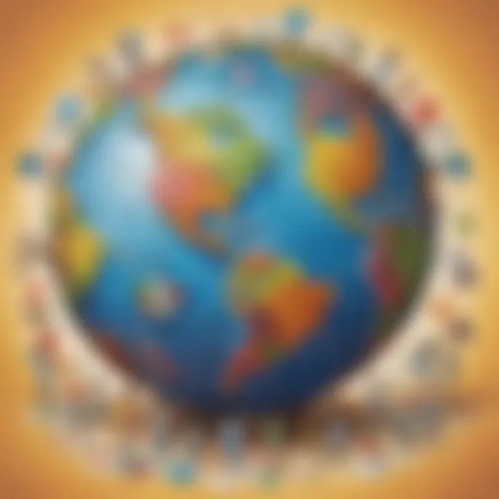Puzzle pieces coming together to form a globe