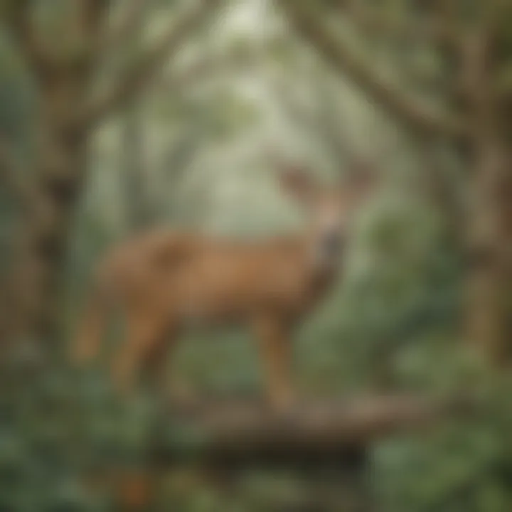 An unusual animal with adaptive camouflage in its environment