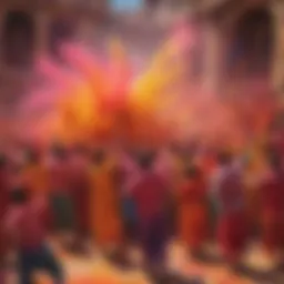 Vibrant Holi Colors in Motion