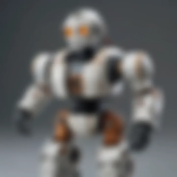 Robotic toy showcasing interactive features