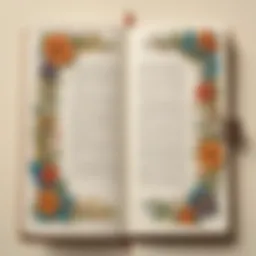 An open notebook with poetic verses written elegantly