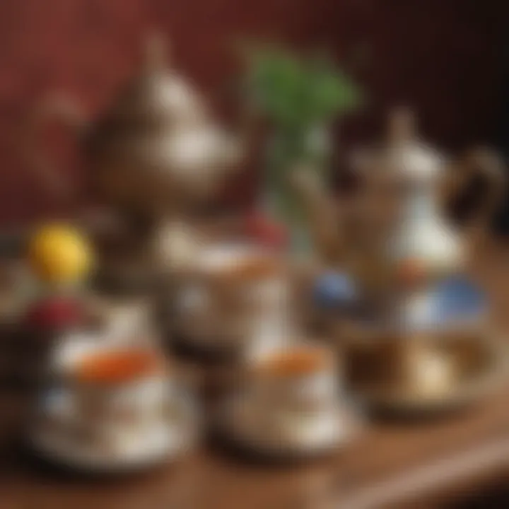 Russian Samovar and Teacup Set for Welcoming Guests