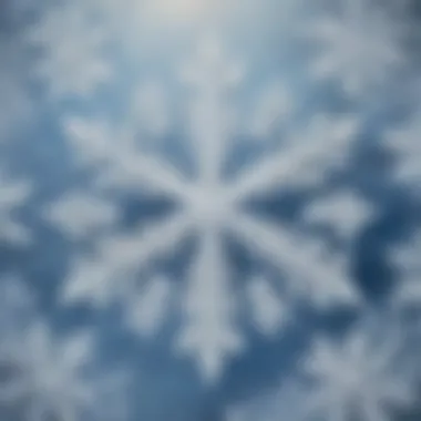 Snowflake Greetings: Winter Russian Charm Russian Winter Scene with Snowflakes Forming 'Hello'