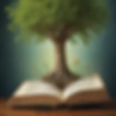 Nurturing Potential Illustration of a small seed growing into a strong tree