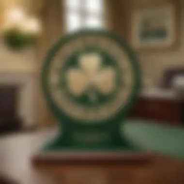 Shamrock Coin Collection Displayed in Elegant Setting