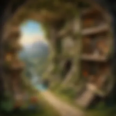 Fairy Tale Fantasy A whimsical diorama depicting a fairy tale landscape
