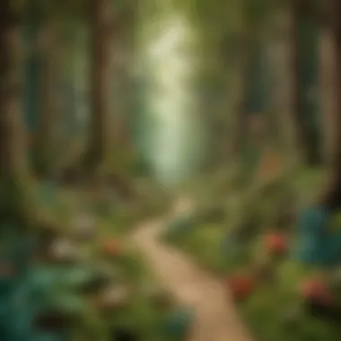 Enchanted Forest Adventure Diorama representing a lush forest environment filled with wildlife