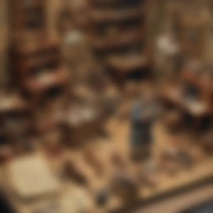 A diorama illustrating a historical scene with miniature figures