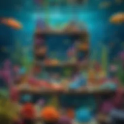 Colorful diorama showcasing a vibrant underwater scene