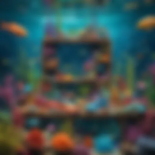Colorful diorama showcasing a vibrant underwater scene